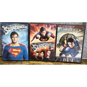 Superman The Movie, Superman II, Superman Returns Set of DVDs